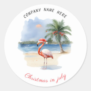 Adesivo Natal de Verão Personalizado em Julho