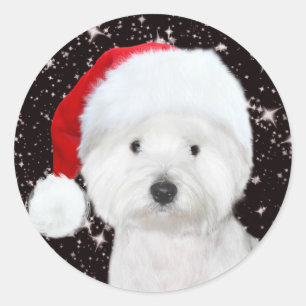 Adesivo Natal de Westie