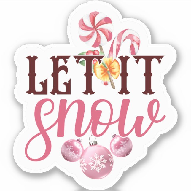 Adesivo Natal Deixe Nevar (Frente)