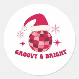 Adesivo Natal Discoteca Groovy e Brilhante 