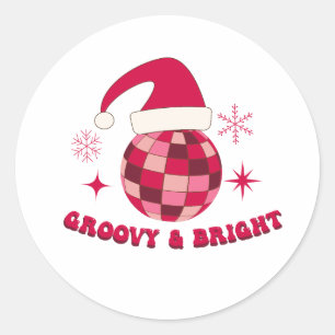 Adesivo Natal Discoteca Groovy e Brilhante