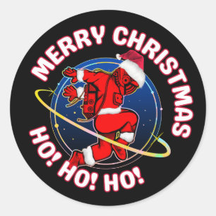 ADESIVO NATAL DIVERTIDO ASTRONAUTA ESPACIAL