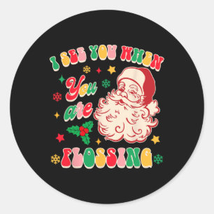 Adesivo Natal Divertido Dentista Eu Vejo Você Quando Você