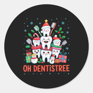 Adesivo Natal Divertido Dentista Xmas Odontologia Ah Denti