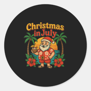 Adesivo Natal Divertido Em Julho Patriótico Verão Papai No