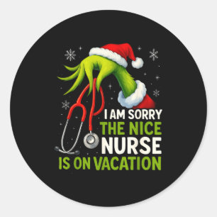 Adesivo Natal Divertido Eu Sinto Muito A Enfermeira Médica