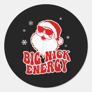 Adesivo Natal Divertido Grande Energia de Nick Papai Noel