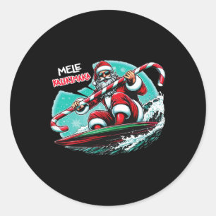 Adesivo Natal Divertido Surf Mele Kalikimaka Papai Noel Su