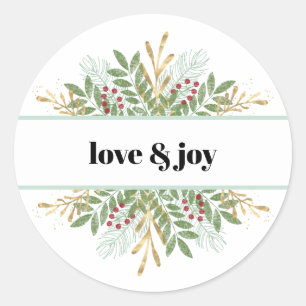 Adesivo Natal do Amor e Joy Holiday Winter