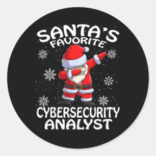 Adesivo Natal do Analista de Segurança Cibernética Favorit