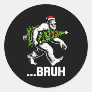 Adesivo Natal do Bruh Pé Grande Engraçado Árvore de Natal 