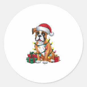 Adesivo Natal do Cachorro de Santa Hat Lighting
