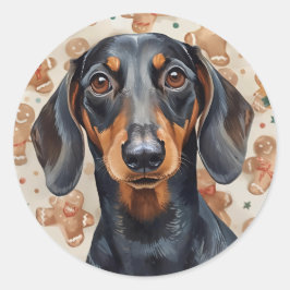 Adesivo Natal do Dachshund