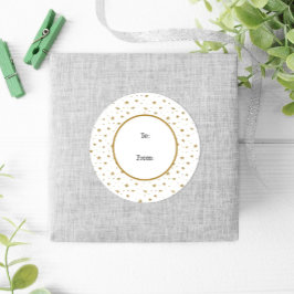 Adesivo Natal do Festival Dourado das Estrelas Brancas