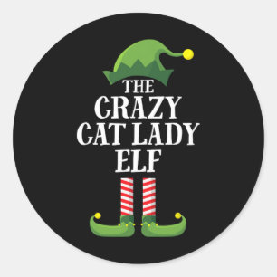 Adesivo Natal do Grupo Familiar Lady Elf Matching Lady Cat