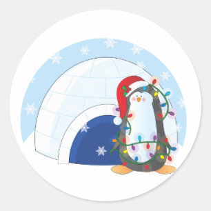 Adesivo Natal do pinguim