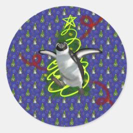 Adesivo Natal do Pinguim
