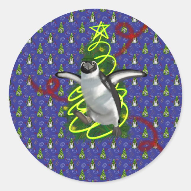 Adesivo Natal do Pinguim (Frente)