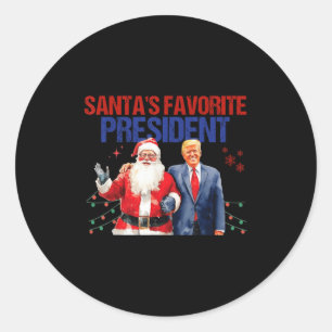 Adesivo Natal do Presidente Favorito de Papai Noel Trump C