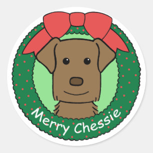 Adesivo Natal do Retriever de baía de Chesapeake