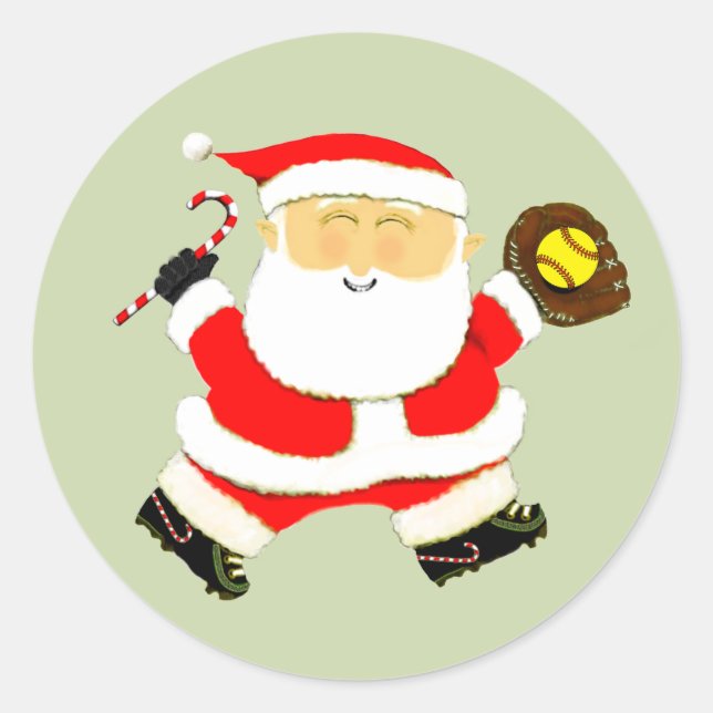 Adesivo Natal do Softball (Frente)