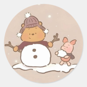 Adesivo Natal do Ursinho Pooh