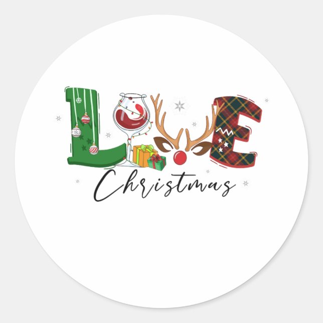Adesivo Natal do Xmas Gift Love (Frente)