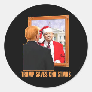 Adesivo Natal Donald Trump Presidente 2024 Trump Saves