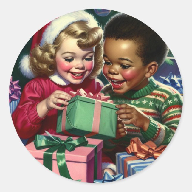 Adesivo Natal e Feliz ano novo bonitos e velhas (Frente)