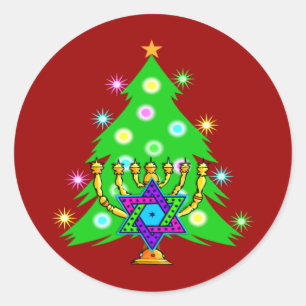 Adesivo Natal e Hanukkah junto
