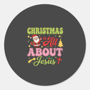 Adesivo Natal é Tudo Sobre Jesus Retro