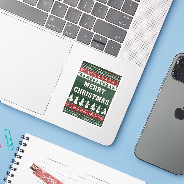 Adesivo Natal Elegante e Estiloso (Notebook com iPhone)