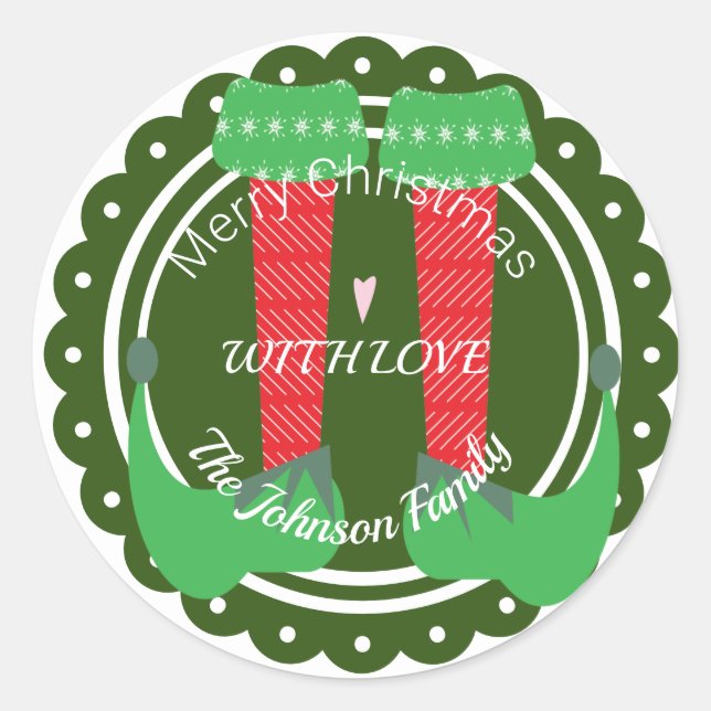 Adesivo Natal Elf Feet Heels Festivos Foliday (Frente)