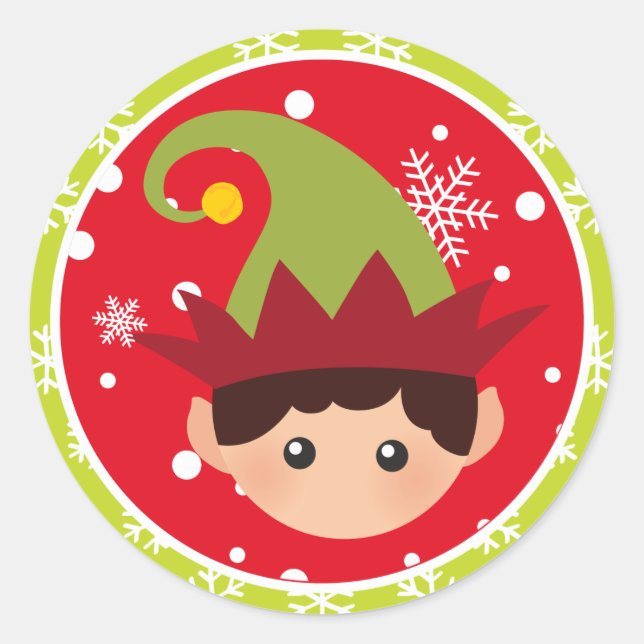 Adesivo Natal - Elf Stickers (redondo) (Frente)