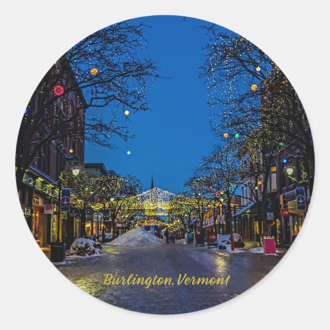 Adesivo Natal em Burlington, Vermont (Frente)