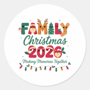 Adesivo Natal em Família 2026 Criando Memórias Juntos