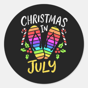 Adesivo Natal em Férias de Verão de Julho