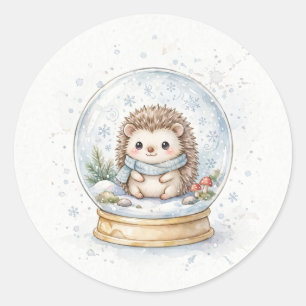 Adesivo Natal em Globo de Neve comouriço
