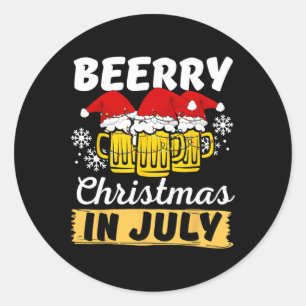 Adesivo Natal Em Julho Beerry Xmas Papai Noel Verão Mulher