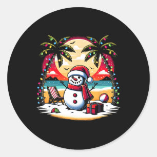 Adesivo Natal Em Julho Boneco de Neve Na Árvore Palmeira T