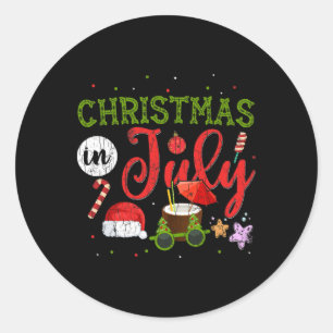 Adesivo Natal Em Julho Camisetas Engraçadas Santa Verão Gr