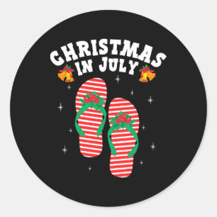 Adesivo Natal Em Julho Chinelos De Verão Férias Na Praia