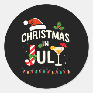 Adesivo Natal Em Julho Com Bastão De Doce Para Praia De Ve