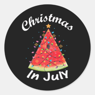 Adesivo Natal Em Julho Design De Melão De Verão Árvore De 