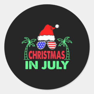 Adesivo Natal Em Julho Engraçado 4 De Julho Praia Verão S