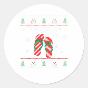 Adesivo Natal Em Julho Feio Chinelos De Verão De Natal