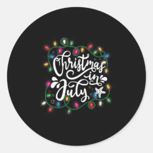 Adesivo Natal Em Julho Luzes Verão Divertido Xmas Homens M