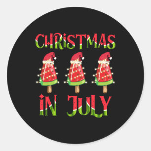 Adesivo Natal Em Julho Melancia Xmas Tree Summer Men