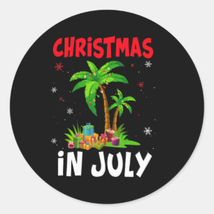Adesivo Natal Em Julho Palmeira Árvore De Natal Praia Verã