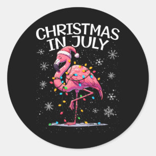 Adesivo Natal Em Julho Papais noeis Flamingo Mulheres De V